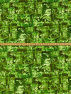 Apple Green/Army Green/Medium Spring Bud Cotton/Linen "Warehouse District" Print Mid-Weight Woven - Robert Kaufman - 45W