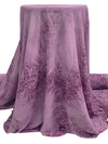 Amethyst 100% Polyester Single Scalloped Embroidered Edge Tie-Dyed Georgette 52W