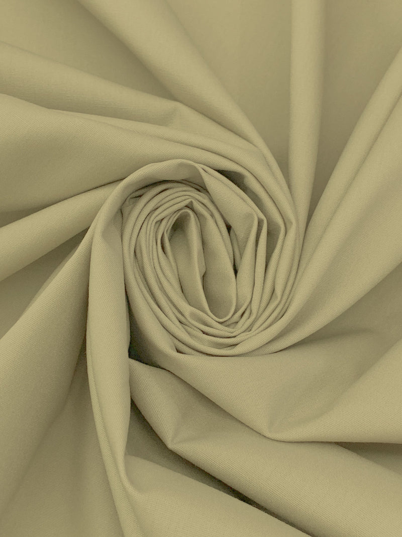 Dark Khaki Cotton/Polyester Poplin 64W