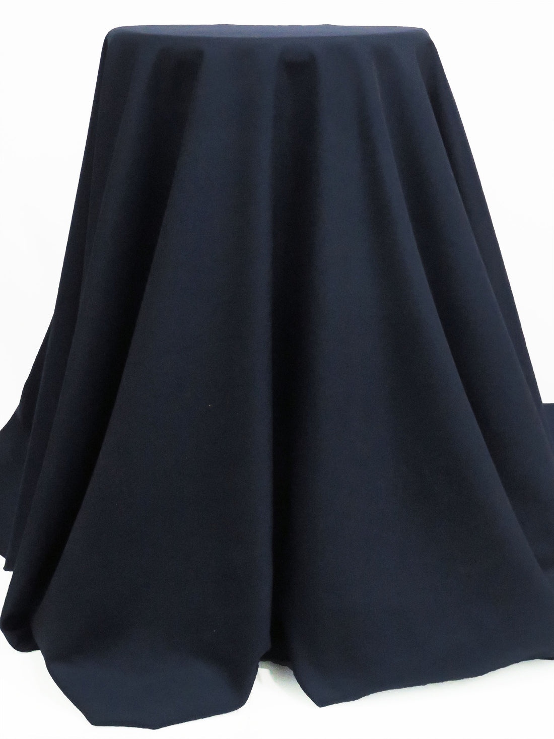 Navy Blue 100% Polyester Twill Suiting 58W