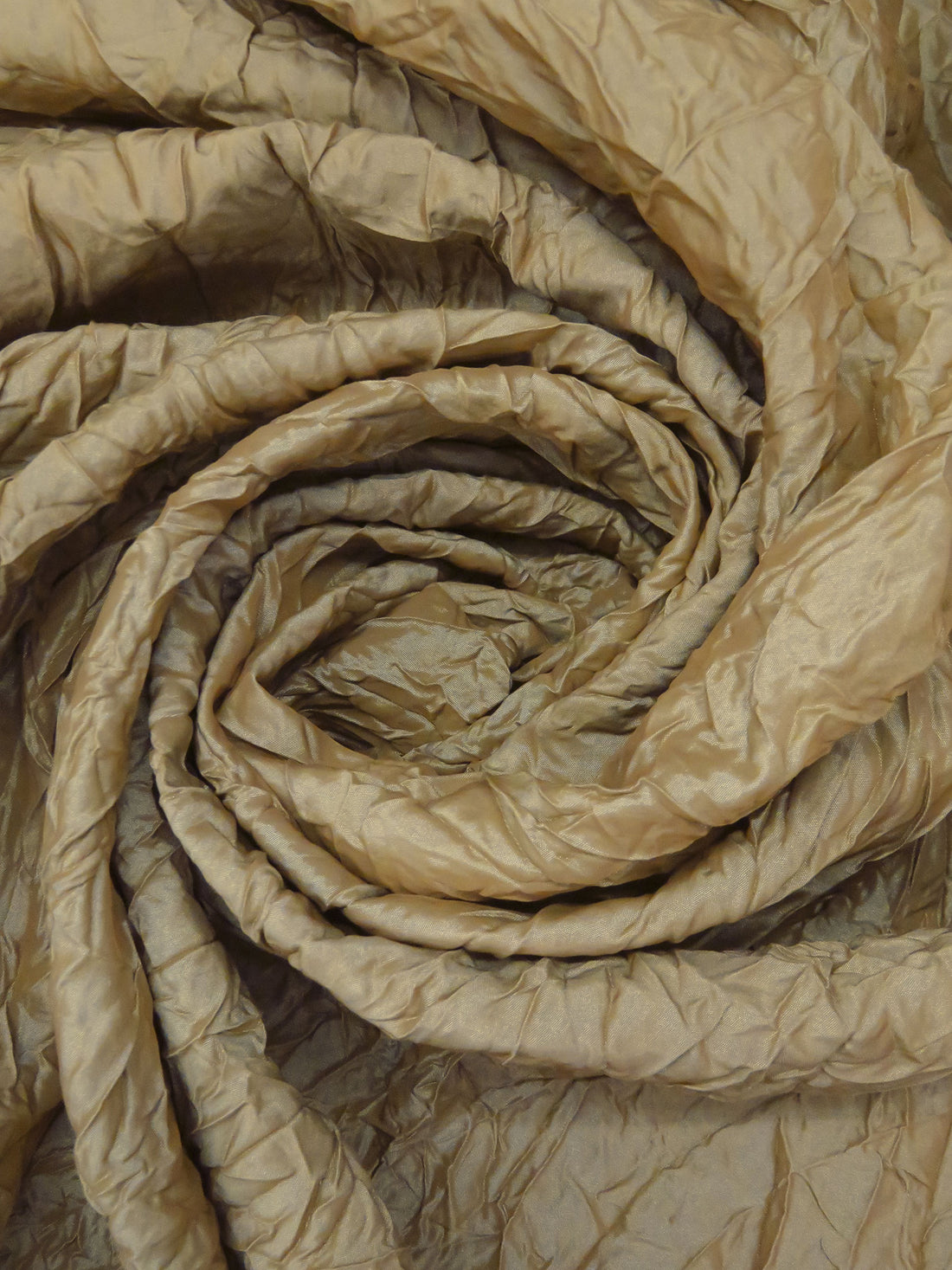 Pale Brown/Mint 100% Polyester Crinkle Taffeta - Luxe Resort Designer - 50W