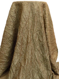 Pale Brown/Mint 100% Polyester Crinkle Taffeta - Luxe Resort Designer - 50W