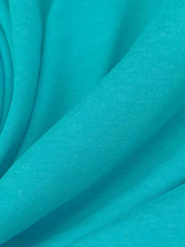 Caribbean Blue Polyester/Elastane Space-Dyed Brushed Activewear Knit - Beyond Yoga - 60W