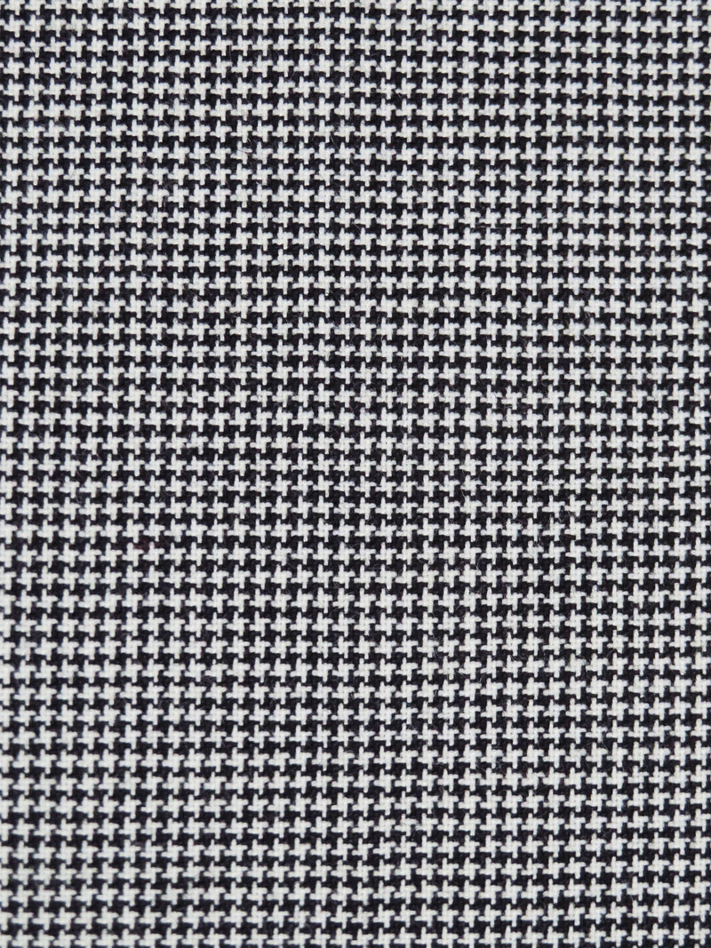 SOLD AS IS ONLY - Black/White Polyester/Viscose/Wool/Elastane Micro Houndstooth Suiting 60W