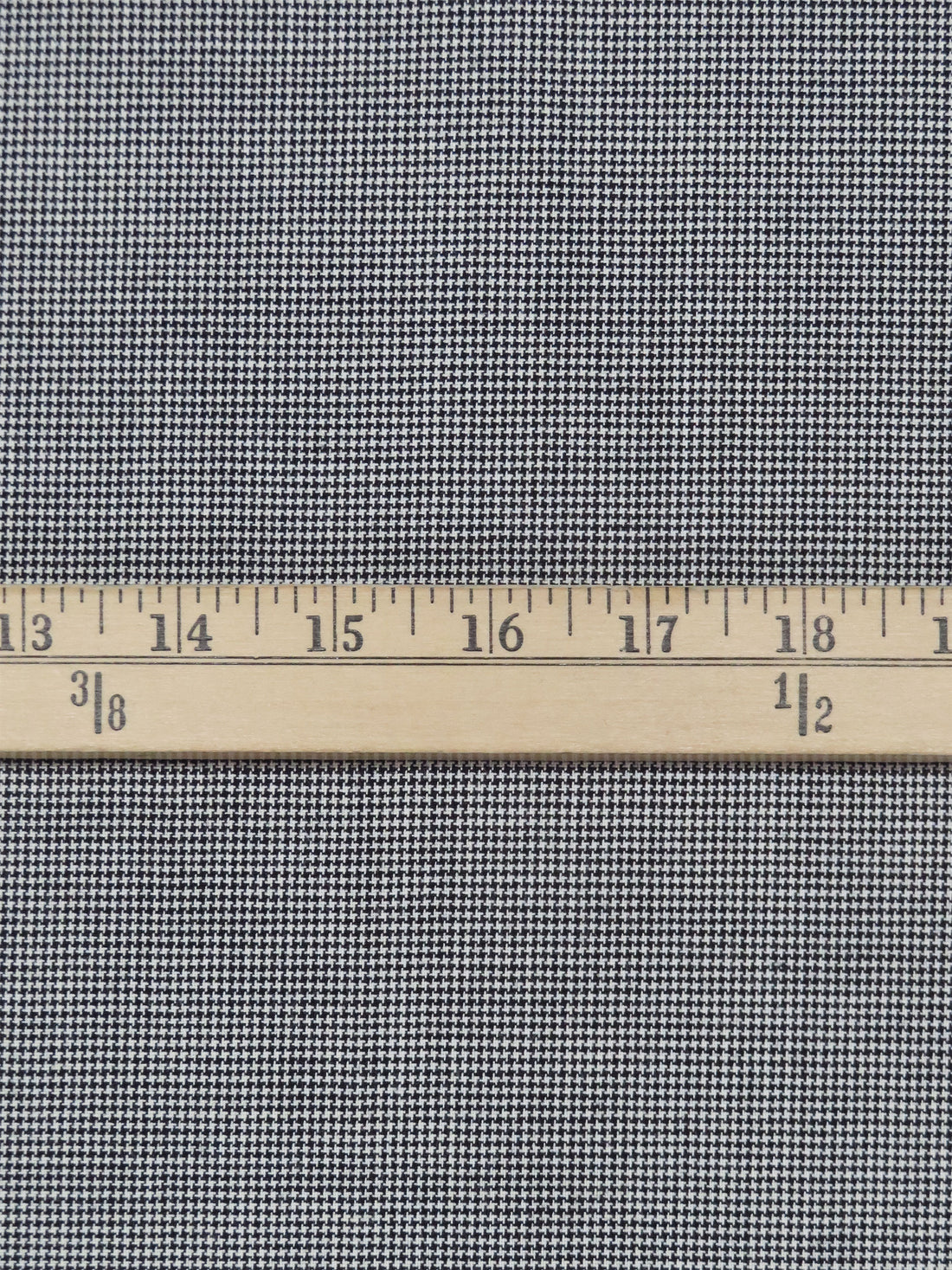 SOLD AS IS ONLY - Black/White Polyester/Viscose/Wool/Elastane Micro Houndstooth Suiting 60W