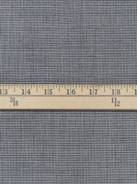 SOLD AS IS ONLY - Black/White Polyester/Viscose/Wool/Elastane Micro Houndstooth Suiting 60W