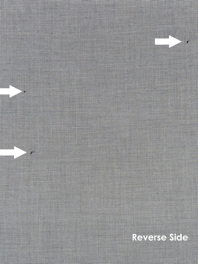 SOLD AS IS ONLY - Black/White Polyester/Viscose/Wool/Elastane Micro Houndstooth Suiting 60W