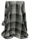 Forest Gray/Cool Ash/Midnight Pewter 100% Cotton Herringbone Weave Multi-Check Plaid Gauze Shirting 44W