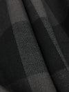 Cool Granite/Black 100% Cotton Herringbone Weave Large Gingham Gauze Shirting 44W
