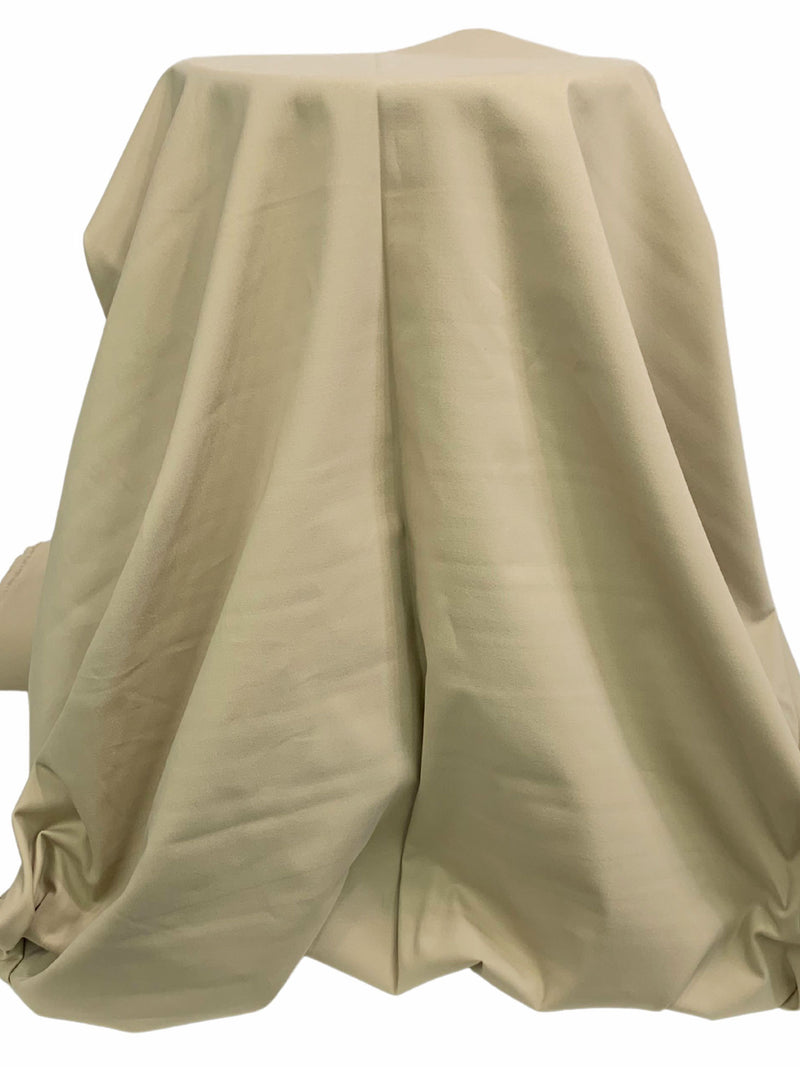Khaki Tan Cotton/Lycra Stretch Twill Bottom Weight Woven 54W