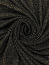 Black/Gold Rayon/Polyester/Nylon/Spandex Sparkle Sweater Knit - Michael Stars - 54W