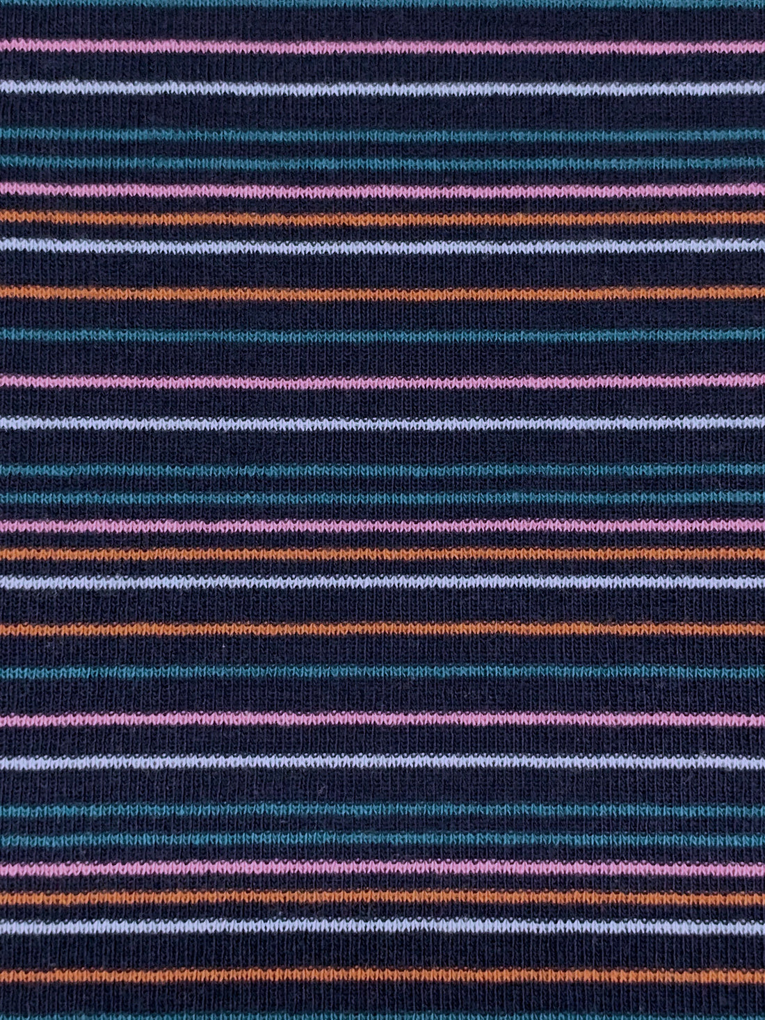 Navy/Terra Cotta/Pale Iris/Deep Sea Recycled Cotton/Recycled Polyester/Polyester Horizontal Stripe Fine Rib Knit - Michael Stars - 62W