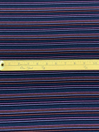 Navy/Terra Cotta/Pale Iris/Deep Sea Recycled Cotton/Recycled Polyester/Polyester Horizontal Stripe Fine Rib Knit - Michael Stars - 62W