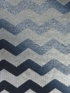 Heathered Silver/Navy/Metallic Aluminum Polyester/Lycra Chevron Foil Dot Print On Diagonal Gradient Stripe Print Heathered Knit 54W