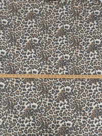 Cedar Brown/Muted Black/Dark Vanilla/Multi Polyester/Lycra Animal Print Brushed Jersey Knit 56W