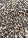 Cedar Brown/Muted Black/Dark Vanilla/Multi Polyester/Lycra Animal Print Brushed Jersey Knit 56W