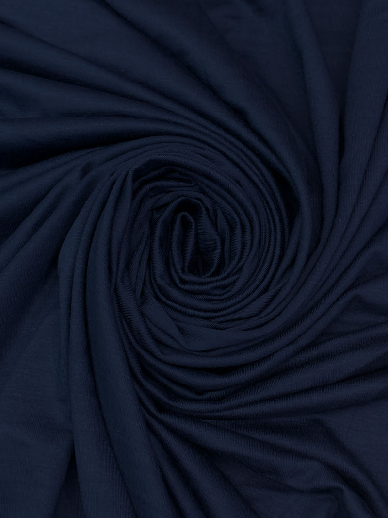Navy Blue Rayon/Lycra Jersey Knit - Michael Stars - 60W