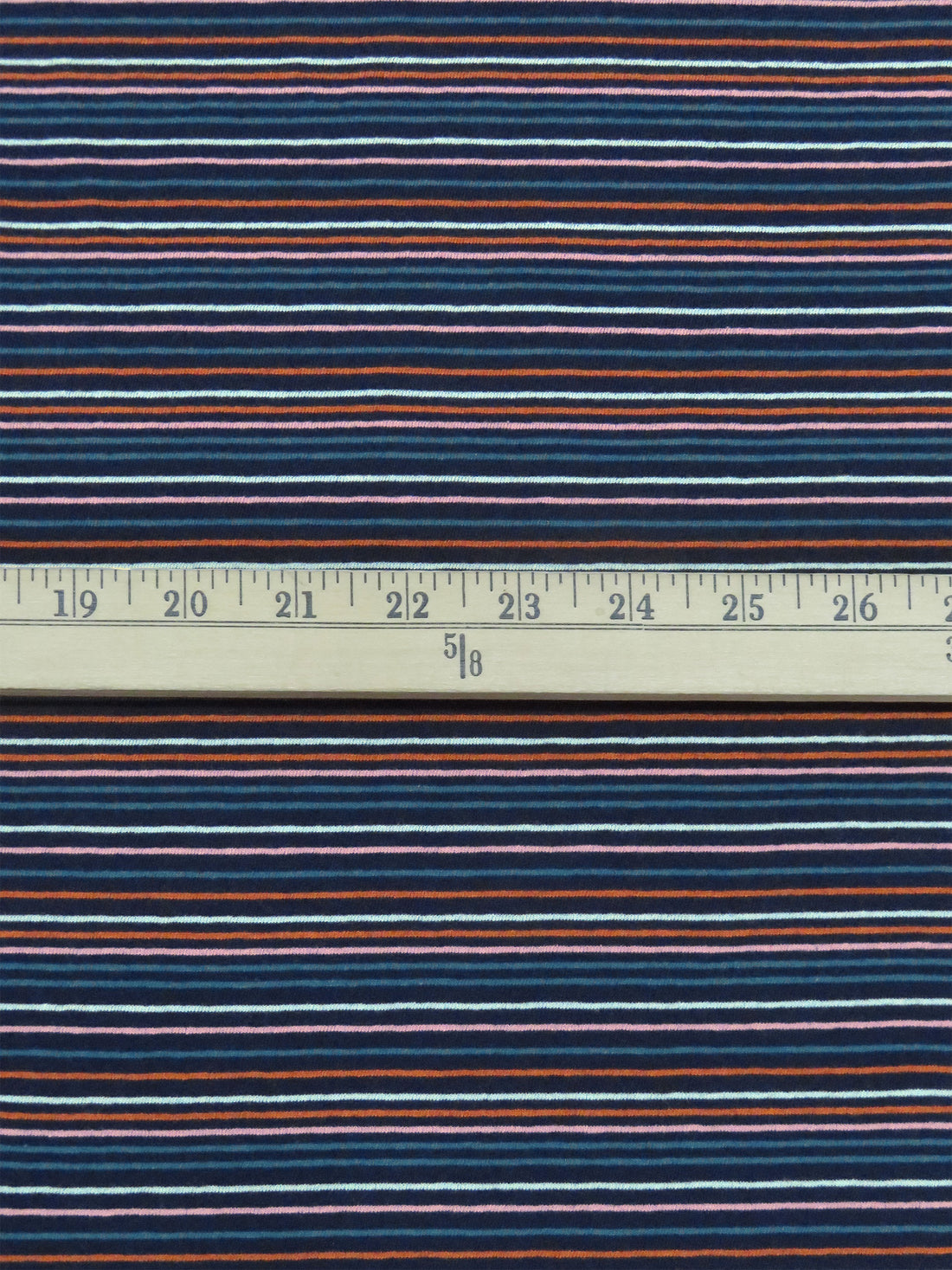 Navy/Terra Cotta/Pale Iris/Deep Sea Recycled Cotton/Recycled Polyester/Polyester Horizontal Stripe Jersey Knit - Michael Stars - 64W