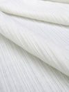 White Polyester/Rayon Brushed Vertical Multi-Rib Knit - Michael Stars - 46W