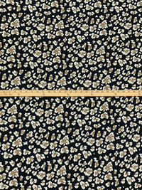 Black/Raw Umber/Antique Off-White Polyester/Lycra Animal-Look Abstract Print ITY Knit 60W