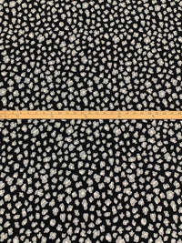 Black/Gray/Off-White Polyester/Lycra Animal-Look Abstract Print ITY Knit 60W