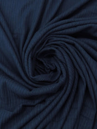 Navy Blue Polyester/Rayon Brushed Vertical Multi-Rib Knit - Michael Stars - 44W