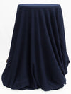 Navy Blue Polyester/Rayon Brushed Vertical Multi-Rib Knit - Michael Stars - 44W