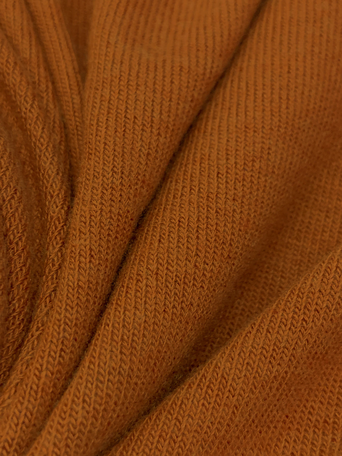 Rust Orange Polyester/Rayon/Spandex Brushed Sweater Knit - Michael Stars - 52W