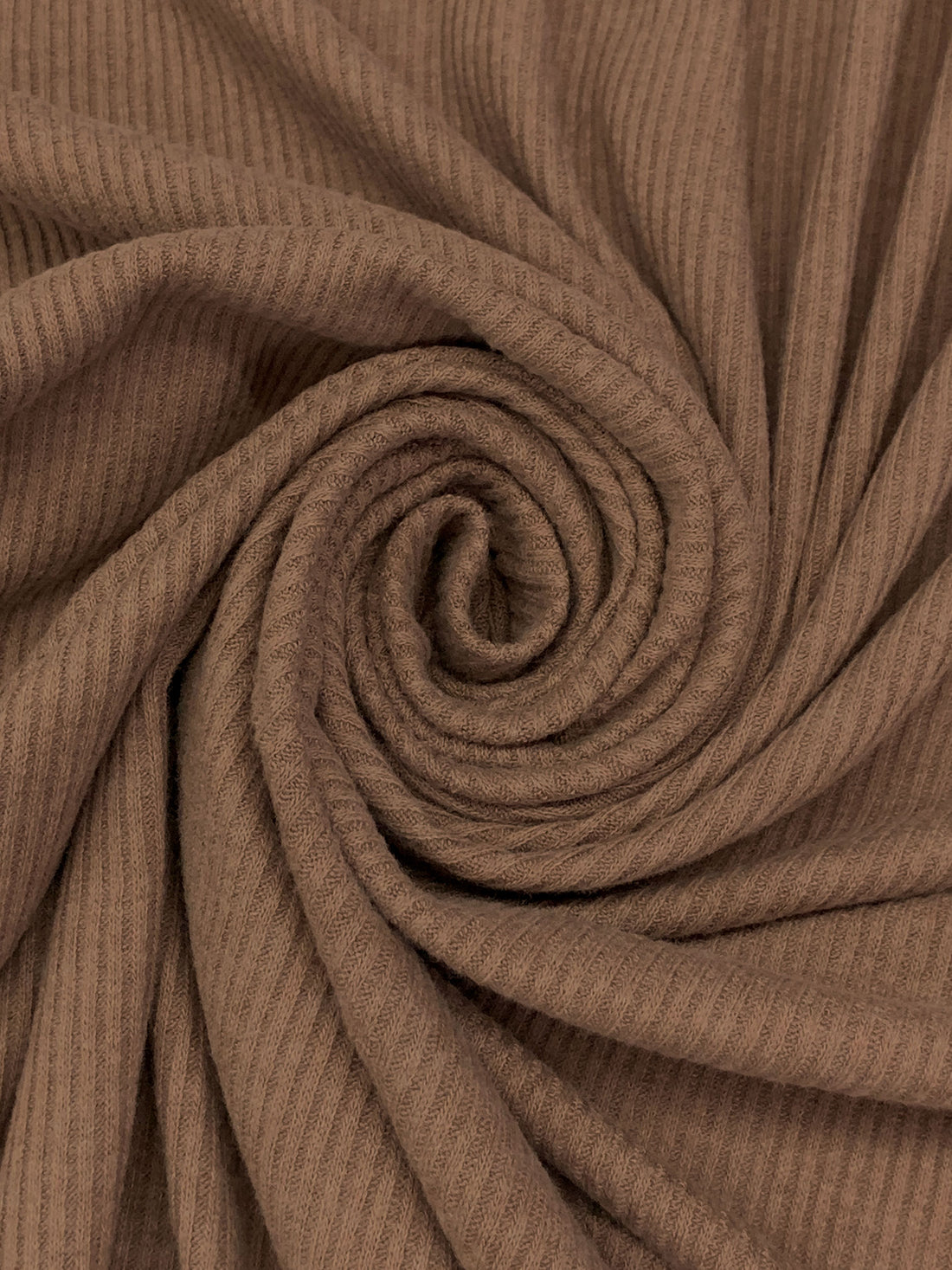 Latte Brown Polyester/Rayon Brushed Rib Sweater Knit - Michael Stars - 44W