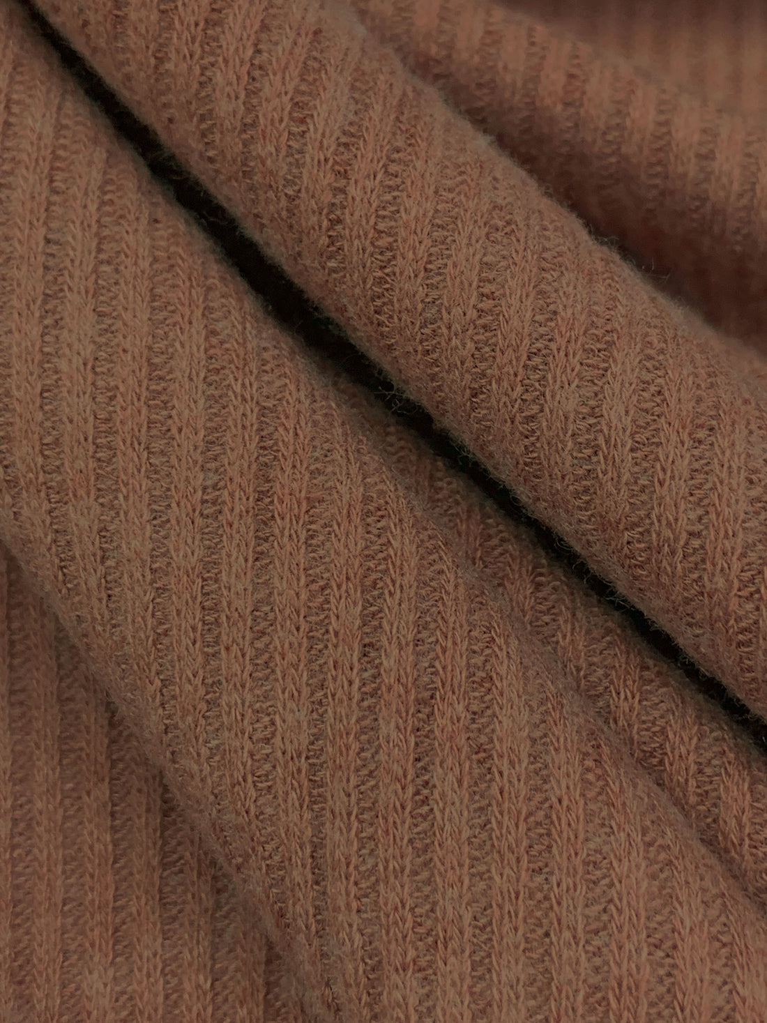 Latte Brown Polyester/Rayon Brushed Rib Sweater Knit - Michael Stars - 44W