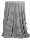 Platinum/White/Black Rayon/Polyester/Spandex Heathered 8x8 Veritcal Wide Rib Sweater Knit - Michael Stars - 42W