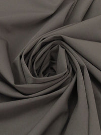 Dark Ash Brown Polyester/Lycra Stretch Twill - NY Designer - 56W