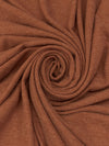 Rust Brown Polyester/Rayon/Spandex Brushed Sweater Knit - Michael Stars - 54W