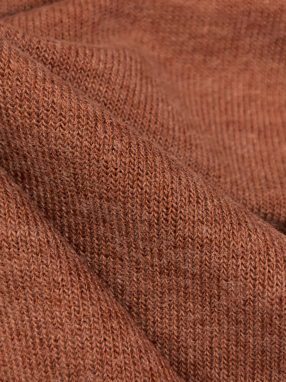 Rust Brown Polyester/Rayon/Spandex Brushed Sweater Knit - Michael Stars - 54W