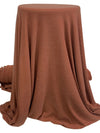 Rust Brown Polyester/Rayon/Spandex Brushed Sweater Knit - Michael Stars - 54W