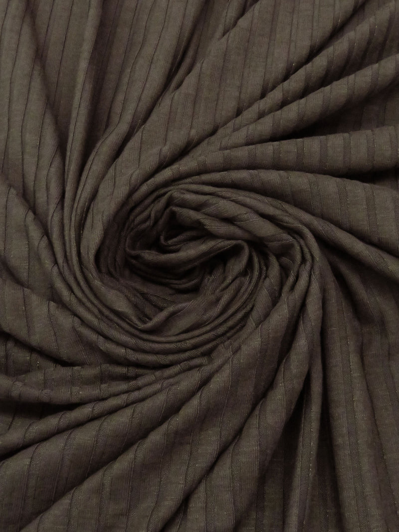 Willow Brown Rayon/Polyester/Spandex 8x4 Wide Rib Sweater Knit - Michael Stars - 48W