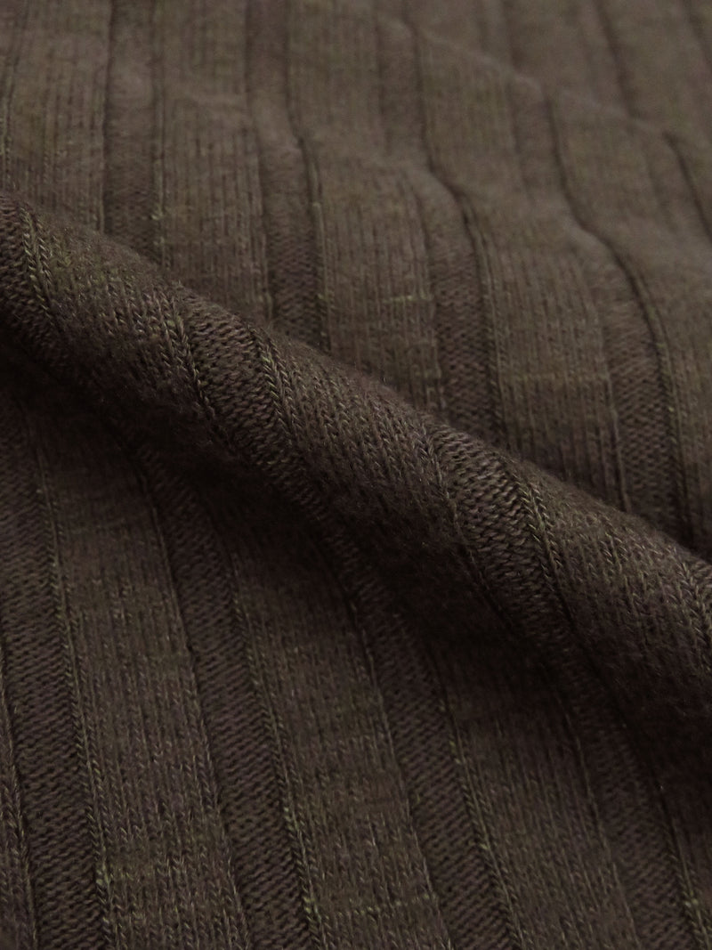 Willow Brown Rayon/Polyester/Spandex 8x4 Wide Rib Sweater Knit - Michael Stars - 48W