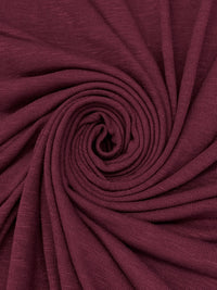 Burgundy Wine Polyester/Rayon/Spandex Brushed Sweater Knit - Michael Stars - 48W