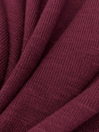 Burgundy Wine Polyester/Rayon/Spandex Brushed Sweater Knit - Michael Stars - 48W