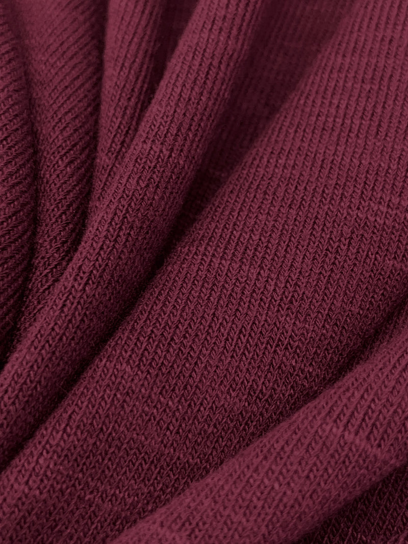 Burgundy Wine Polyester/Rayon/Spandex Brushed Sweater Knit - Michael Stars - 48W