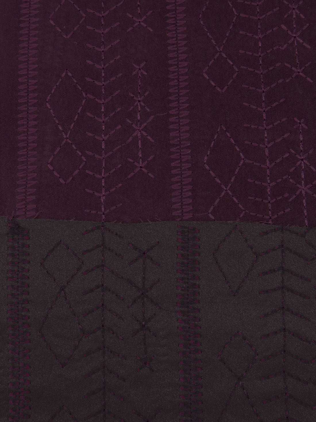 Dark Temptress Purple/Blackberry Polyester/Lycra Novelty Embroidered Moleskin Suiting 44W