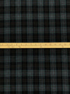 Black/Muted Evergreen/Charcoal/Royal Brown 100% Wool Plaid Flannel Suiting - Imported From Italy - 60W