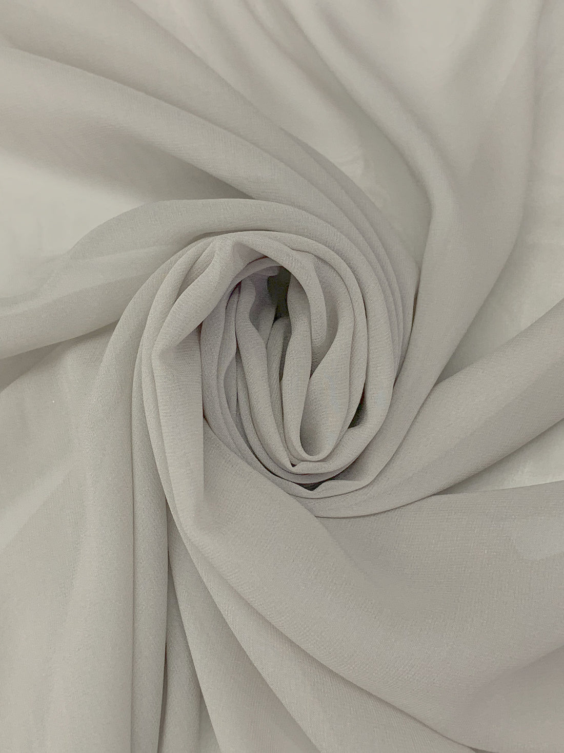 Silver Birch Gray 100% Silk Chiffon 54W