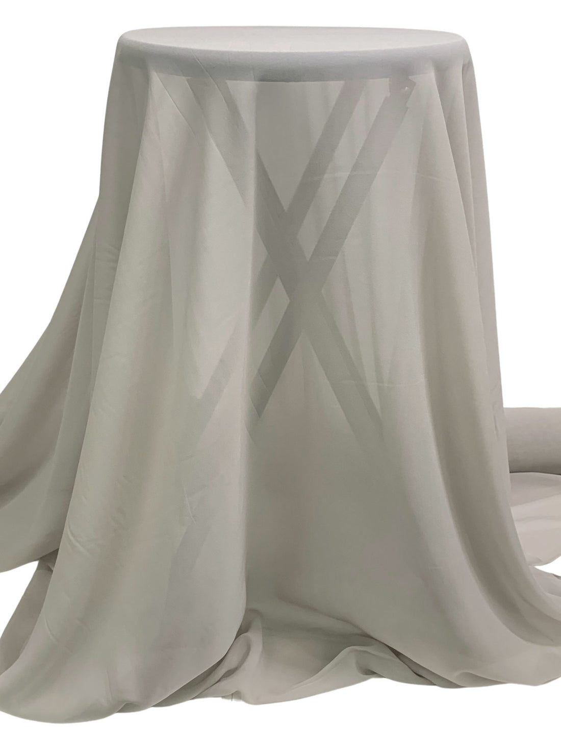 Silver Birch Gray 100% Silk Chiffon 54W