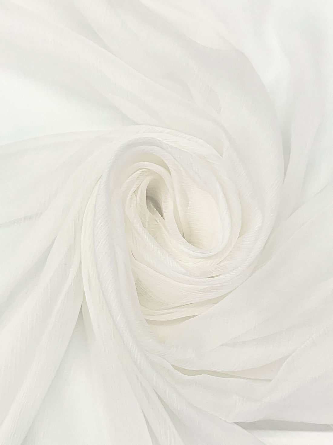 White Smoke 100% Silk Crinkle Chiffon 50W