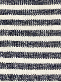 Navy/Off-White Rayon/Lycra Horizontal Stripe Double-Faced French Terry Knit 60W