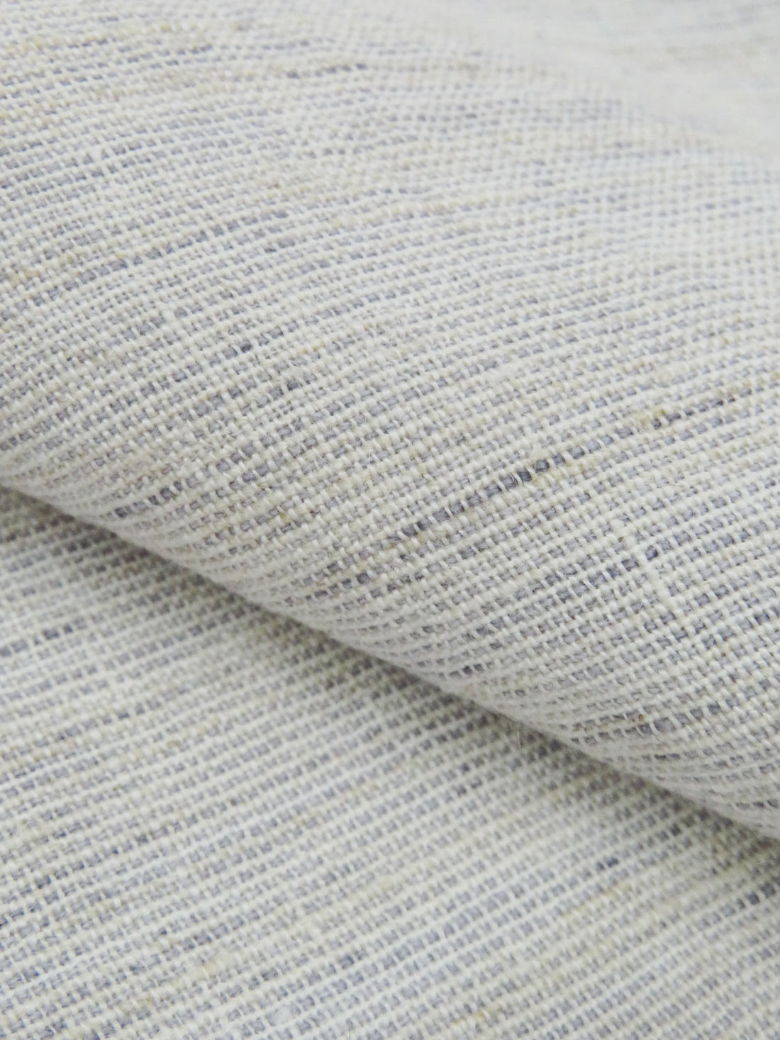 Pale Cloudy Gray/Sand/Slate Gray 100% Linen Washed Linen Shirting - Imported From Italy - 58W