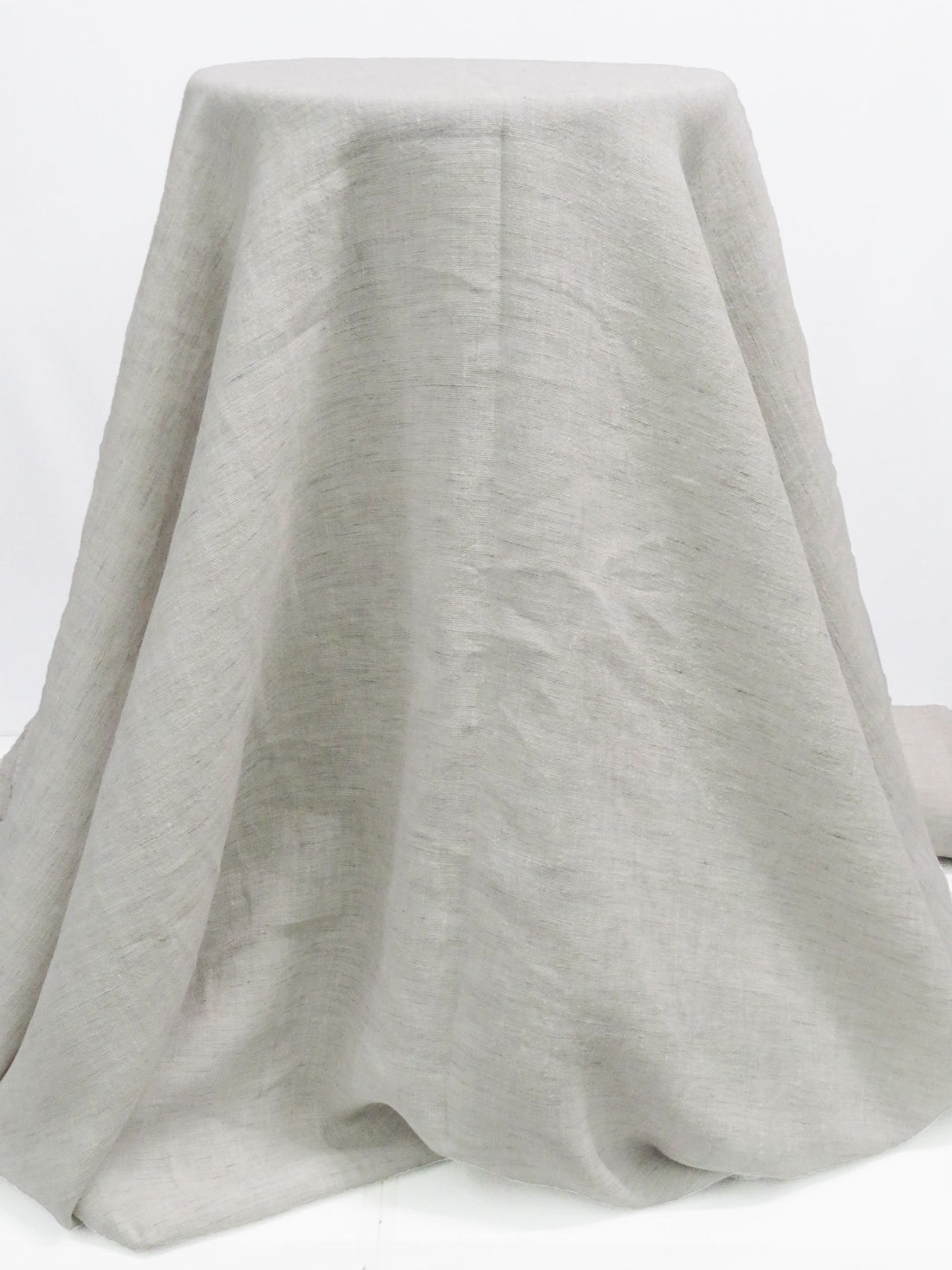 Pale Cloudy Gray/Sand/Slate Gray 100% Linen Washed Linen Shirting - Imported From Italy - 58W