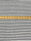 Navy/Off-White Rayon/Lycra Horizontal Stripe Double-Faced French Terry Knit 60W