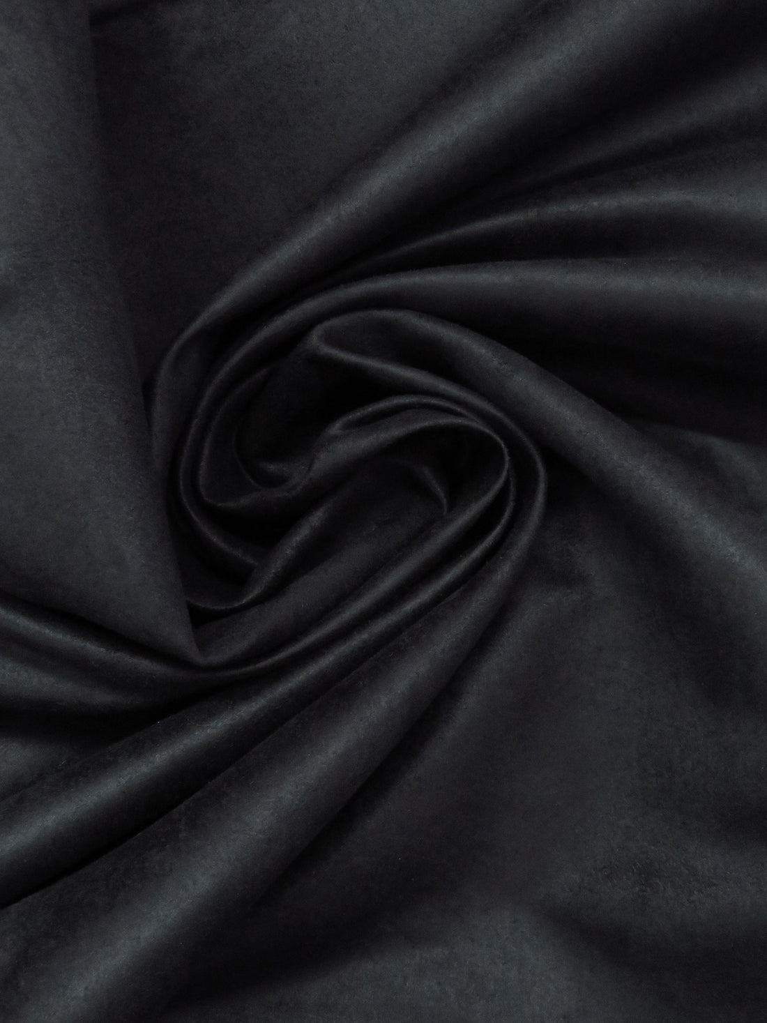 Raven Black 100% Polyester Suede Suiting - NY Designer - 60W
